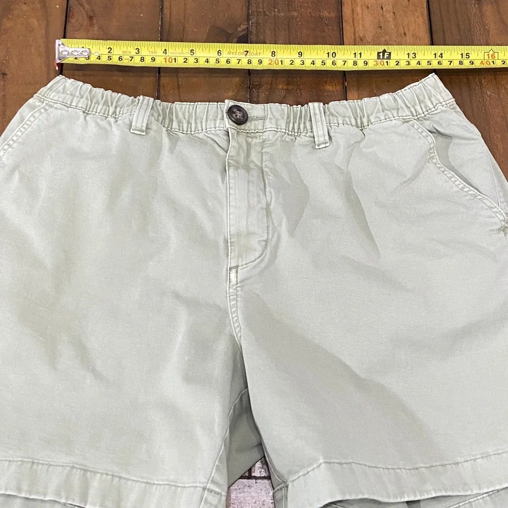 Chubbies Mens Stretch Twill Elastic Waist Shorts Sage Green Size Medium 5.5